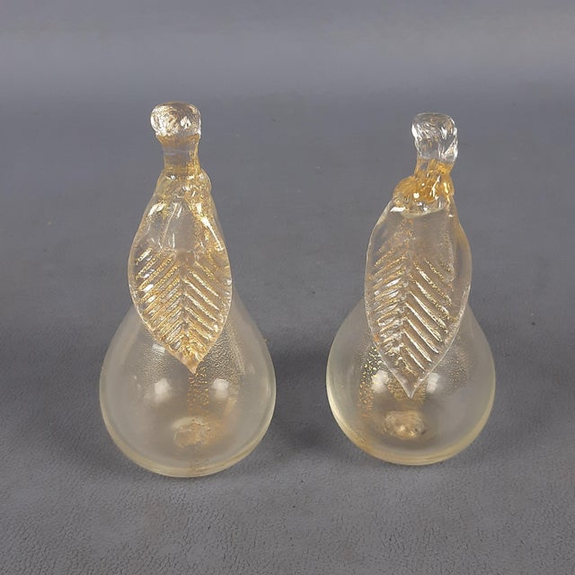 Modern Vintage Murano Glass Fruit Pears Apples Set from La Fenice, 1970s, Set of 5 For Sale - Image 3 of 11