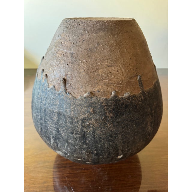 Antique Chinese Brown Martaban 16".5 Ceramic Drip Glazed Storage Jar For Sale - Image 11 of 12