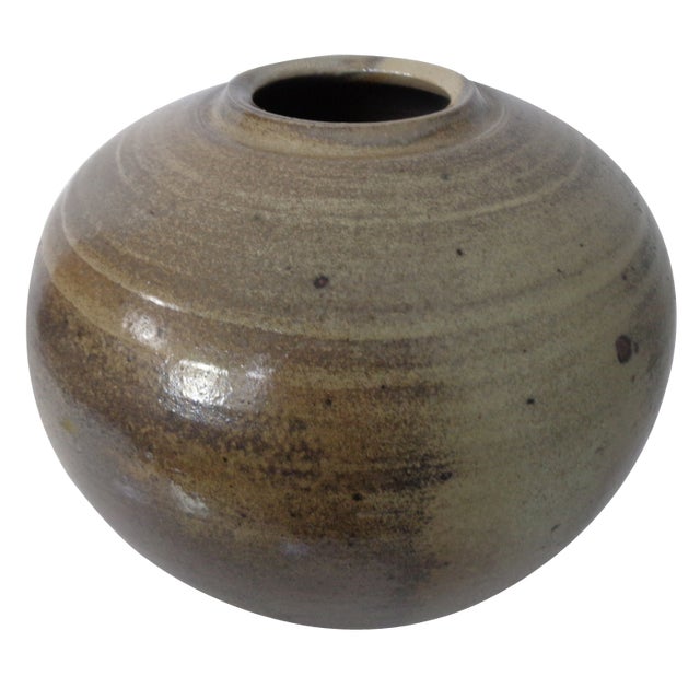 Large German Studio Ceramic Vase by Monika Maetzel, 1960s For Sale