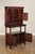 Brown Vintage Moroccan Carved Hard Wood Two-Piece Server Cabinet For Sale - Image 8 of 12