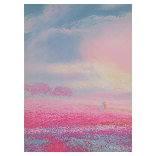 Claude Manoukian, Promenade Rose, Lithograph For Sale