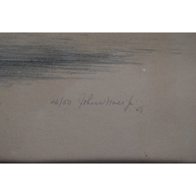 Three Polo Players on the Field 1948 Lithograph by John Nace Jr. For Sale - Image 4 of 4