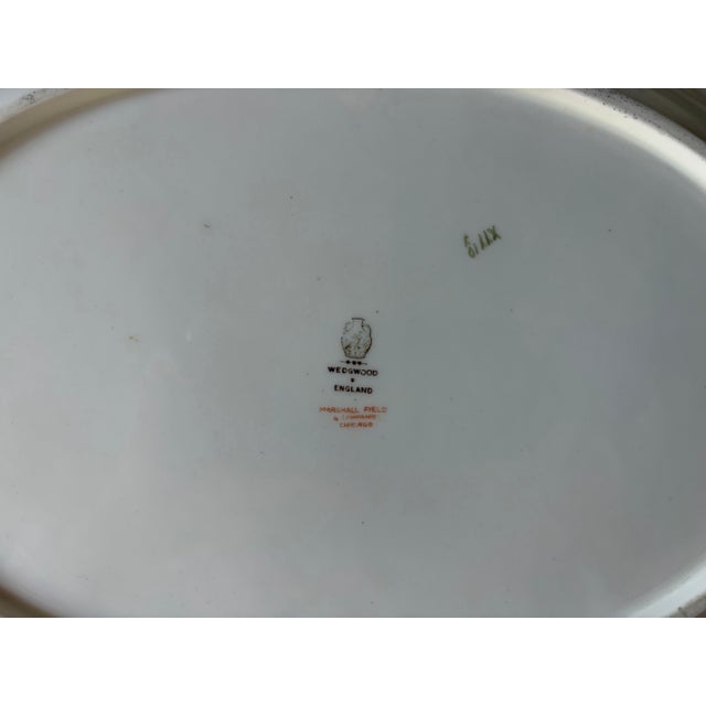 The Serving platter is made by Wedgwood England It was specifically manufactured for sale by Marshall Field of Chicago You...