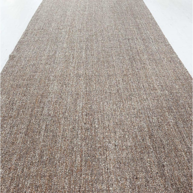 Modern Modern Flat-Weave High-Low Runner in Nettle Mix & Yak Wool by Doris Leslie Blau For Sale - Image 3 of 8