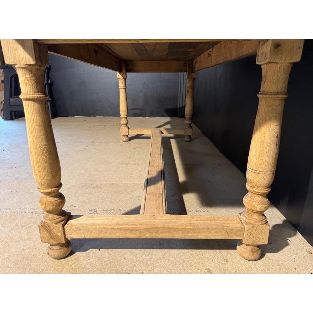 French Oak Farmhouse Dining Table, 1920 For Sale - Image 4 of 14