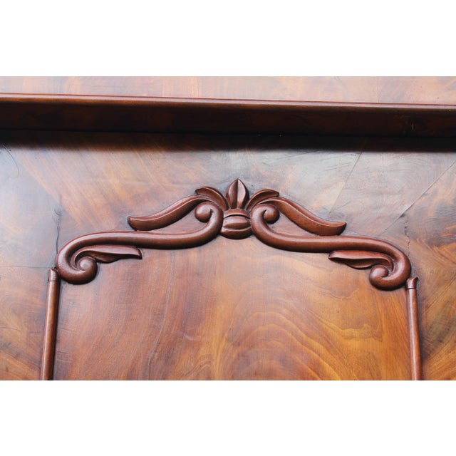 Traditional Antique Empire Linen Press Crafted by W. A. Willcocks of Guernsey For Sale - Image 3 of 18