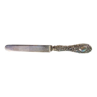 Early 20th Century Steiff Sterling Silver Rose Pattern Knife For Sale