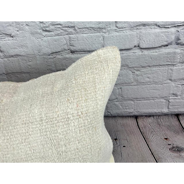 16 x 24 Hemp Pillow Turkish Cushion Natural White Pillow Cushion Cover For Sale - Image 4 of 4