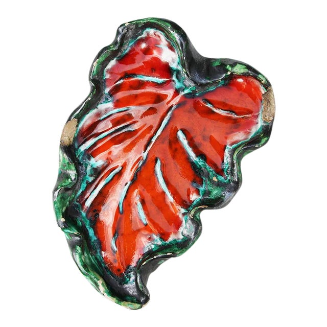 1940s French Art Deco Vine Leaf Jewelry Dish For Sale