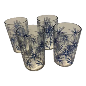 Cira 1950s Vintage Swanky Swig Juice Glasses- Set of 4