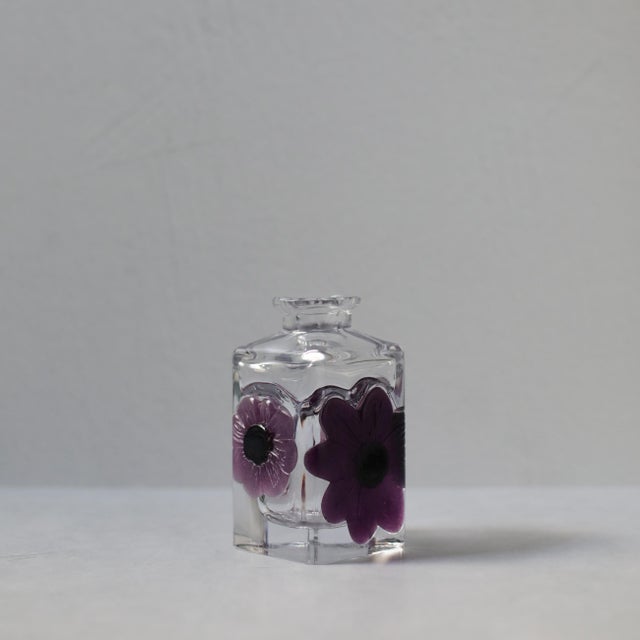 Glass Daum France Coppelia Amethyst Pate De Verre Crystal Perfume Bottle For Sale - Image 7 of 14