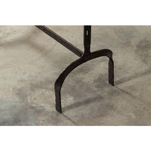 English Wrought Iron Pine Console Table, 1900s For Sale - Image 11 of 18