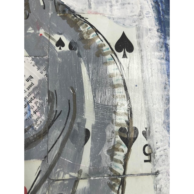 Contemporary Framed Collage With Playing Cards “Lucky Horse” by CL Auker For Sale - Image 4 of 8