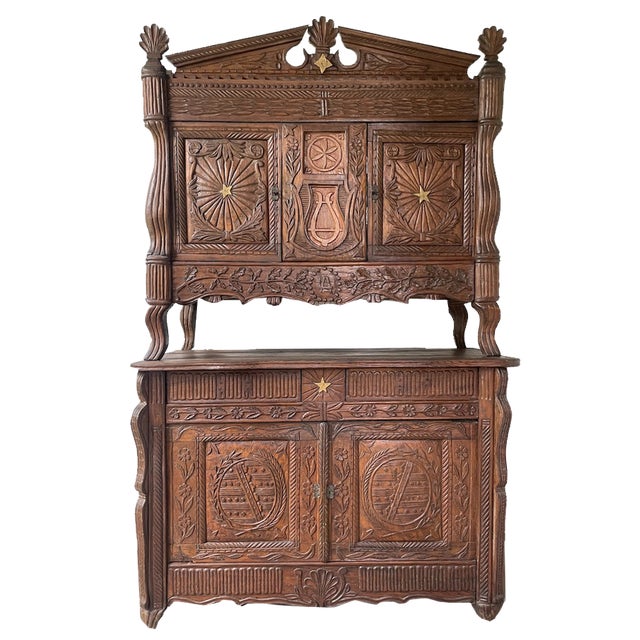 Antique Brutalist Cabinet, 1890 For Sale