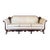 Antique Chippendale Style Victorian Sofa With Cream Damask Upholstery For Sale
