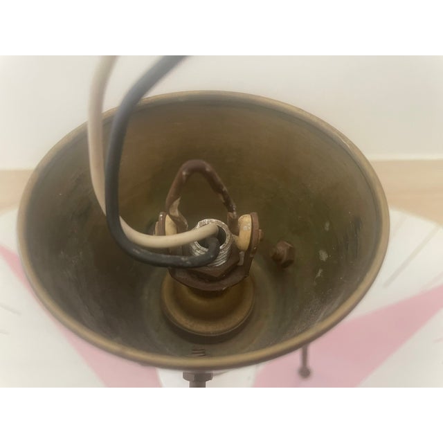 Mid-Century Modern Triangle Glass and Brass Ceiling Light, 1960s For Sale - Image 13 of 18