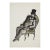 Early 20th Century French Impressionist Study of Seated Gentleman Watercolor Painting For Sale