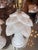 Vtg. Pair Plaster White Lacquered Palm Beach Tree Table Lamps Newly Wired Brass For Sale - Image 11 of 12
