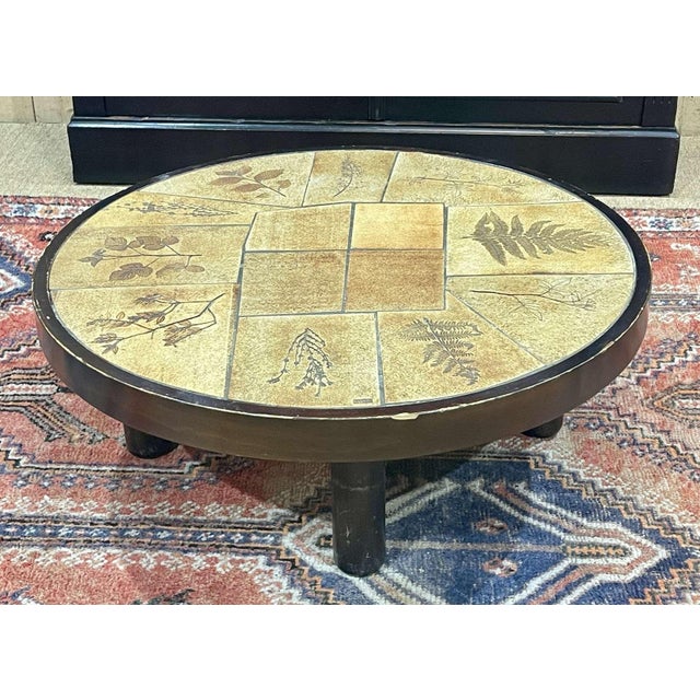 Beige Coffee Table by Raymonde Leduc Vallauris, 1960s For Sale - Image 8 of 10