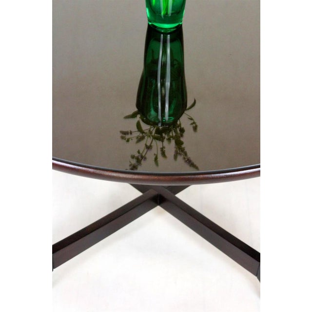 Round Wooden Coffee Table, Czechoslovakia, 1970s For Sale - Image 12 of 16