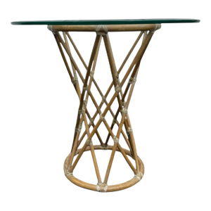 McGuire Organic Modern Rattan Side Table