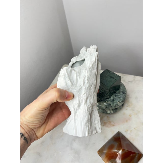 Ceramic Mid-Century Mineral-Shaped Bisque Porcelain Vase from Hutschenreuther, Germany, 1960s For Sale - Image 7 of 9