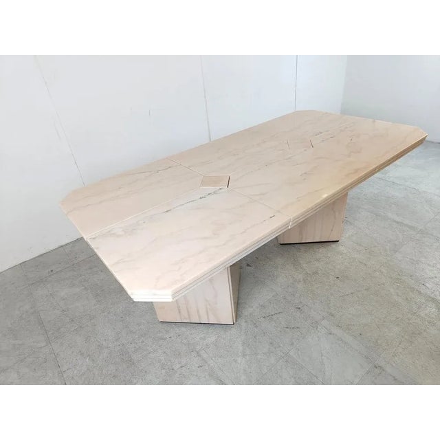 Vintage Marble Dining Table, 1970s, in Good conditions. Designed 1970 to 1979