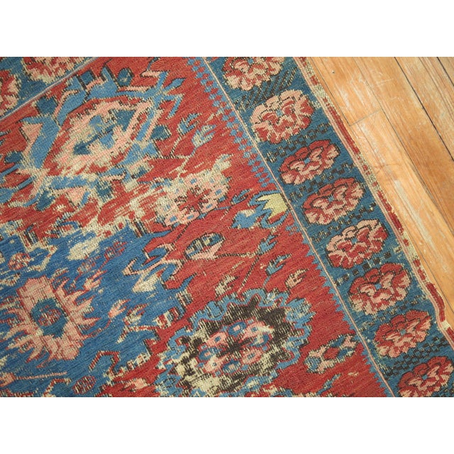 Antique Caucasian Soumac Rug For Sale - Image 4 of 6