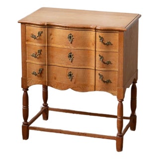 1970s Attributed to Henning Kjaernulf Danish Modern Oak Side Chest For Sale