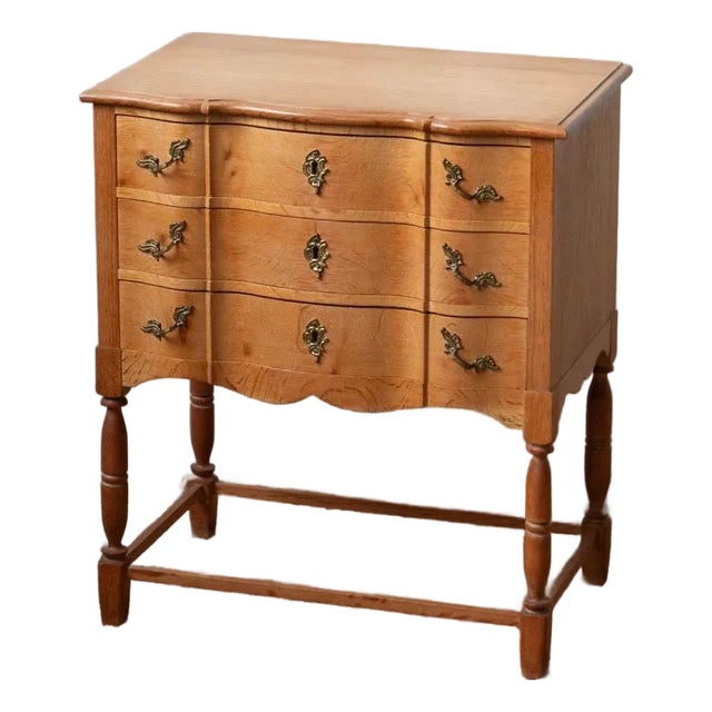 1970s Attributed to Henning Kjaernulf Danish Modern Oak Side Chest For Sale