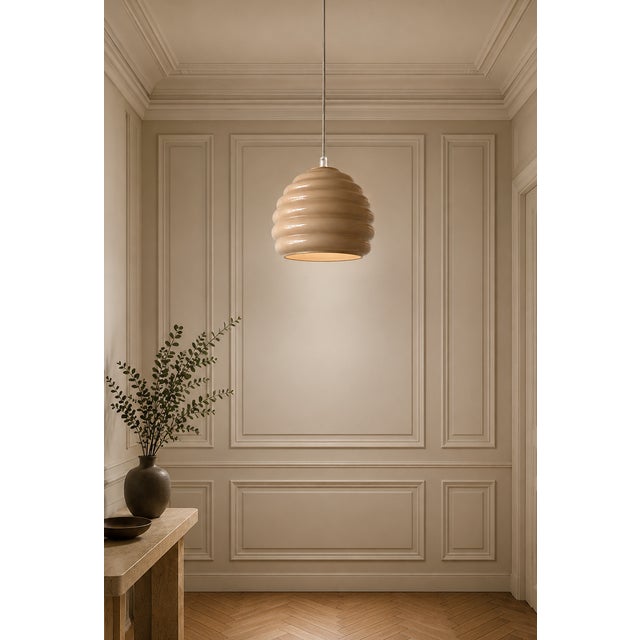 Beige Dune S Murano Hanging Lamp with Cased Glass, 2010s For Sale - Image 8 of 18