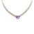 Authentic Lehrer Designs 16-Inch Amethyst TorusRing Sterling Silver Link Necklace With Diamond. This famous designer one-...