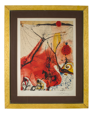 Modern Salvador Dalí­ Surrealist Signed and Numbered Original Work on Paper