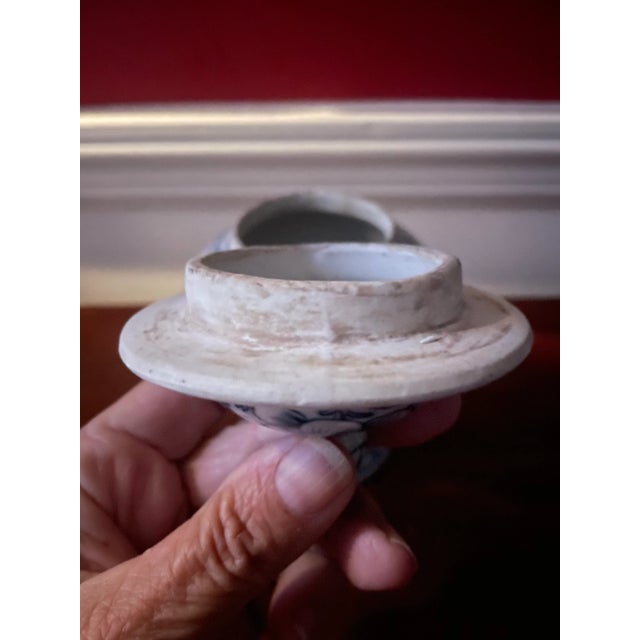 Petite Blue and White Chinese Porcelain Temple Ginger Jar For Sale In Savannah - Image 6 of 11