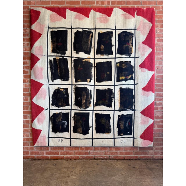 Robert Freimark “Sixteen Blacks” Monumental Textile Wall Hanging Art For Sale - Image 14 of 17