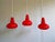 Space Age Pendant Lights in Red Opaline Glass from Peill & Putzler, 1970s, Set of 3 For Sale - Image 11 of 15
