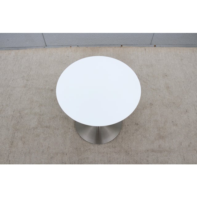 Minimalist Jephson Robb for Bernhardt Design Quiet Round Occasional Side Table For Sale In New York - Image 6 of 18