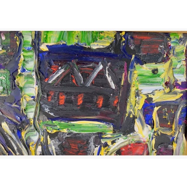 Jay Milder, Vibrant Abstract Rhino Horn Jay Milder Figurative Expressionist Art Oil Painting For Sale - Image 9 of 14