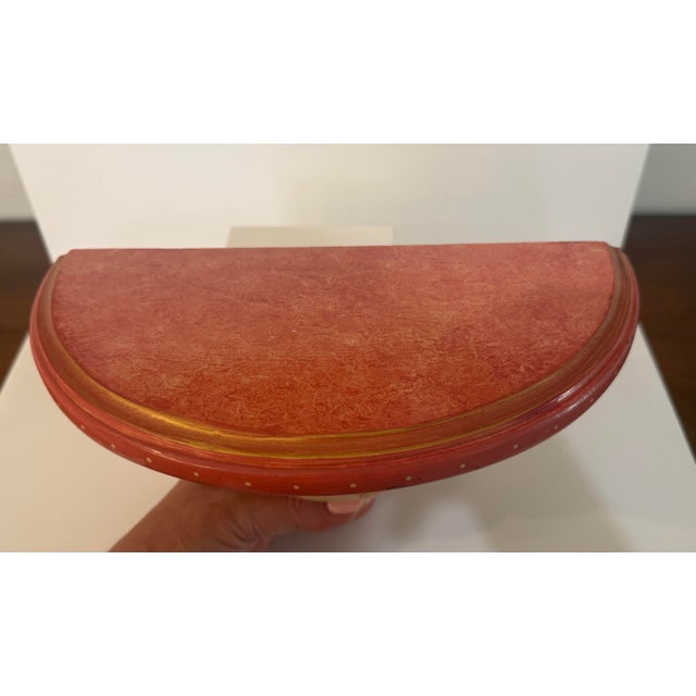1990s Signed Nance Aitchison 1998 Hand Painted Tuscan Wall Shelf Bracket For Sale - Image 5 of 12