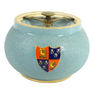 1894-1926 Carlton Ware Armorial Crest W&r Stoke on Trent Tobacco Jar Cambridge For Sale