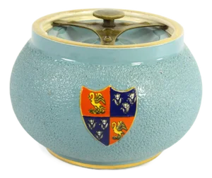 1894-1926 Carlton Ware Armorial Crest W&r Stoke on Trent Tobacco Jar Cambridge