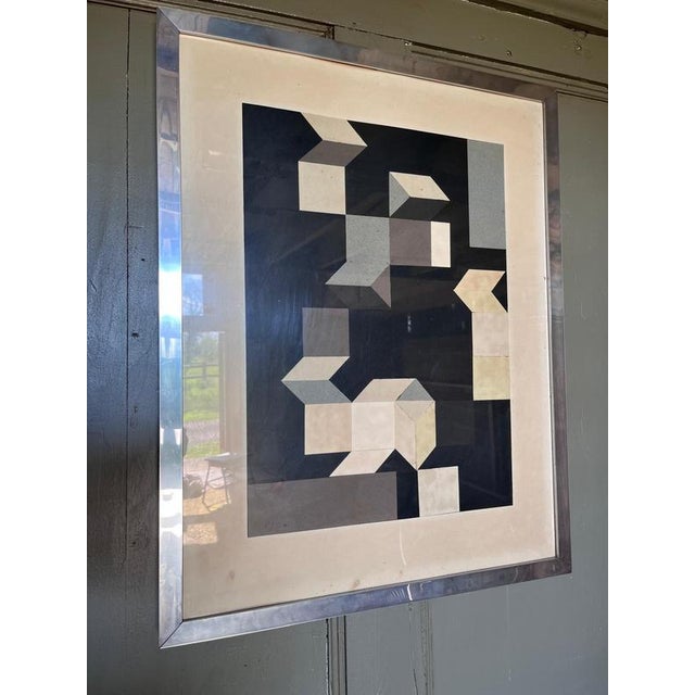 Abstract Geometric Composition, Print, Framed For Sale - Image 10 of 14