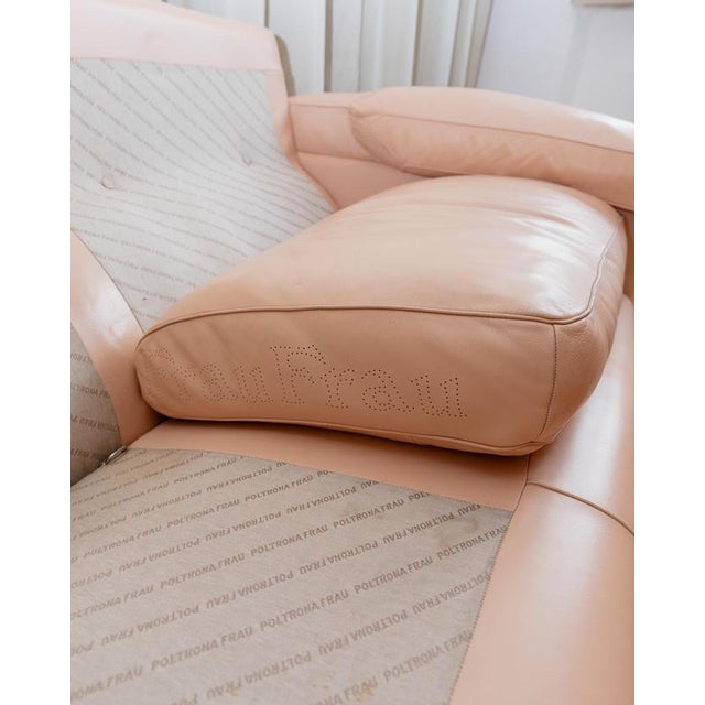 Vintage Modular Leather Sofa by Tito Agnoli for Poltrona Frau, 1970s, Set of 3 For Sale - Image 14 of 17