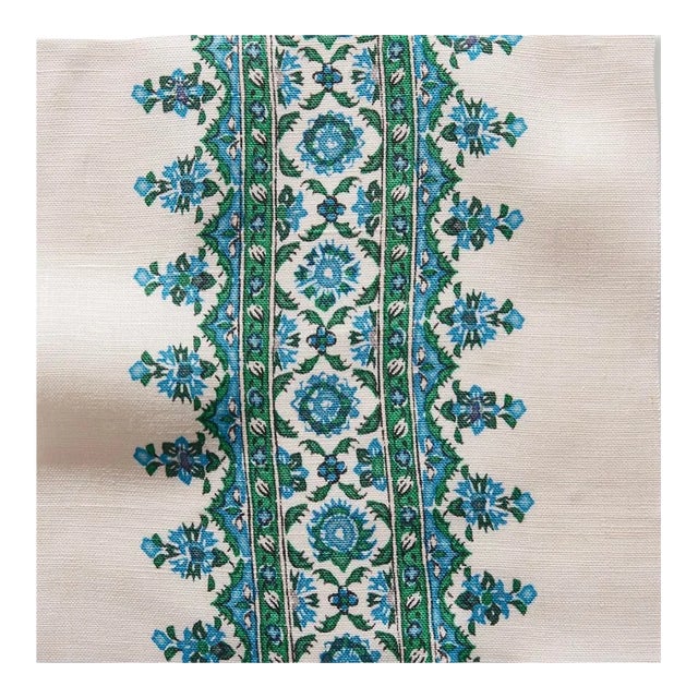 High End Designer Peter Dunham Stripe Linen Fabric- 7 1/2 Yards For Sale