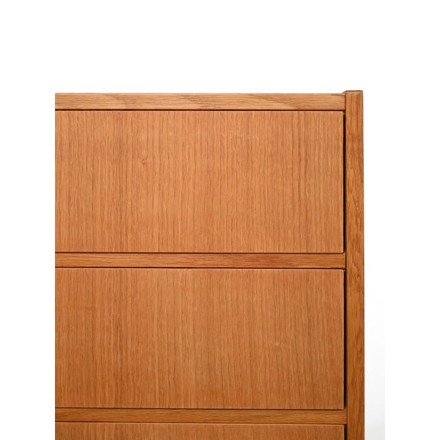 Brown Small Scandinavian Oak Chest of Drawers, 1960s For Sale - Image 8 of 10