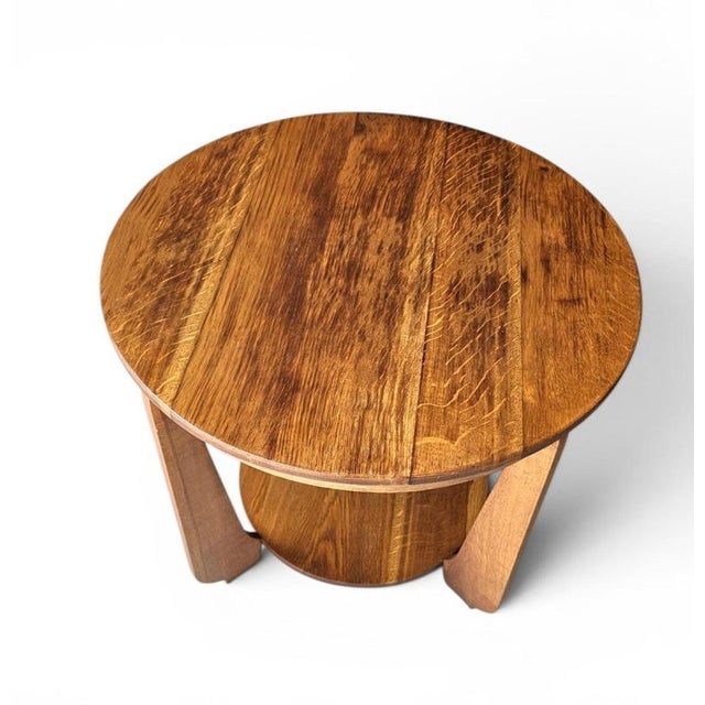 Art Deco Oak Side Table, 1930s For Sale - Image 4 of 16