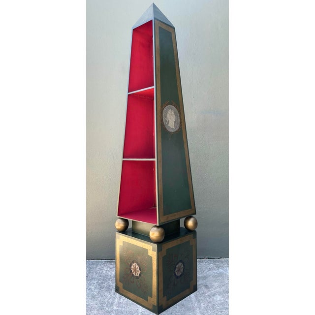 Vintage Italian Renzo Mongiardino Hand Painted Tole Etagere For Sale - Image 11 of 12