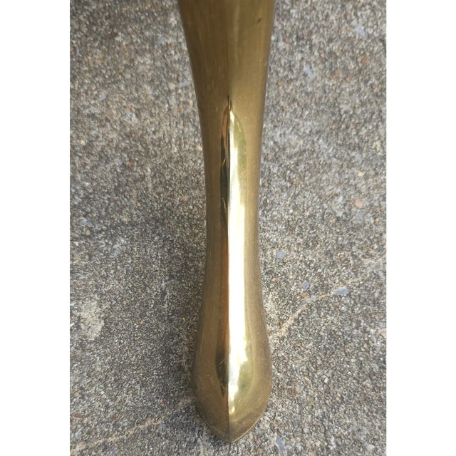Mid Century Stiffel Tri-Leg Brass & Glass Table Floor Lamp Vintage For Sale In Philadelphia - Image 6 of 8