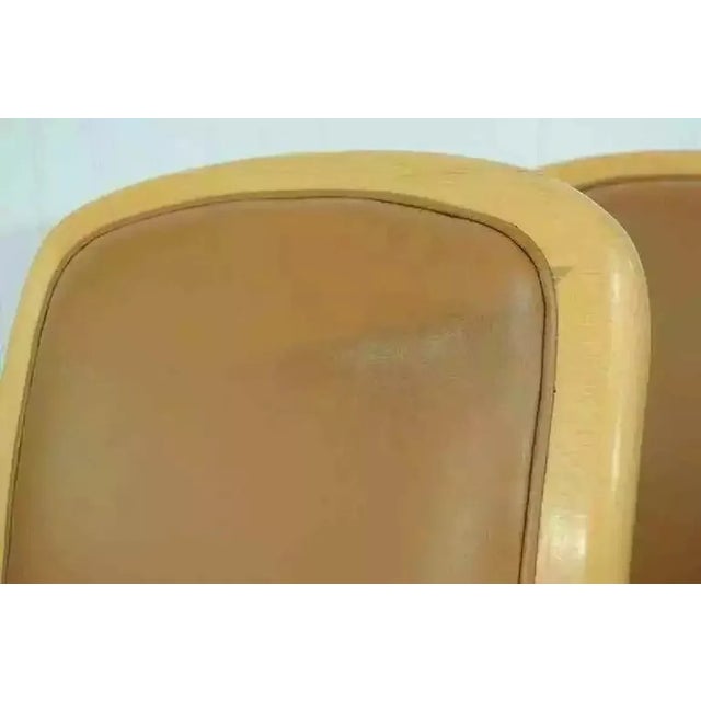 Wood Late 20th Century Jack Lenor Larsen Mid-Century Modern Maple and Leather Dining Chairs - Set of 8 For Sale - Image 7 of 10