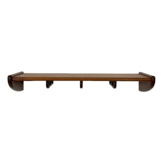 Mid-Century Teak Wall-Mounted Coat Rack For Sale